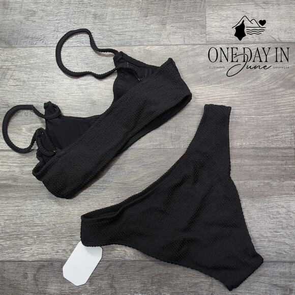 Soly Hux Smocked Crop Bikini Swimsuit Size S - Picture 5 of 5